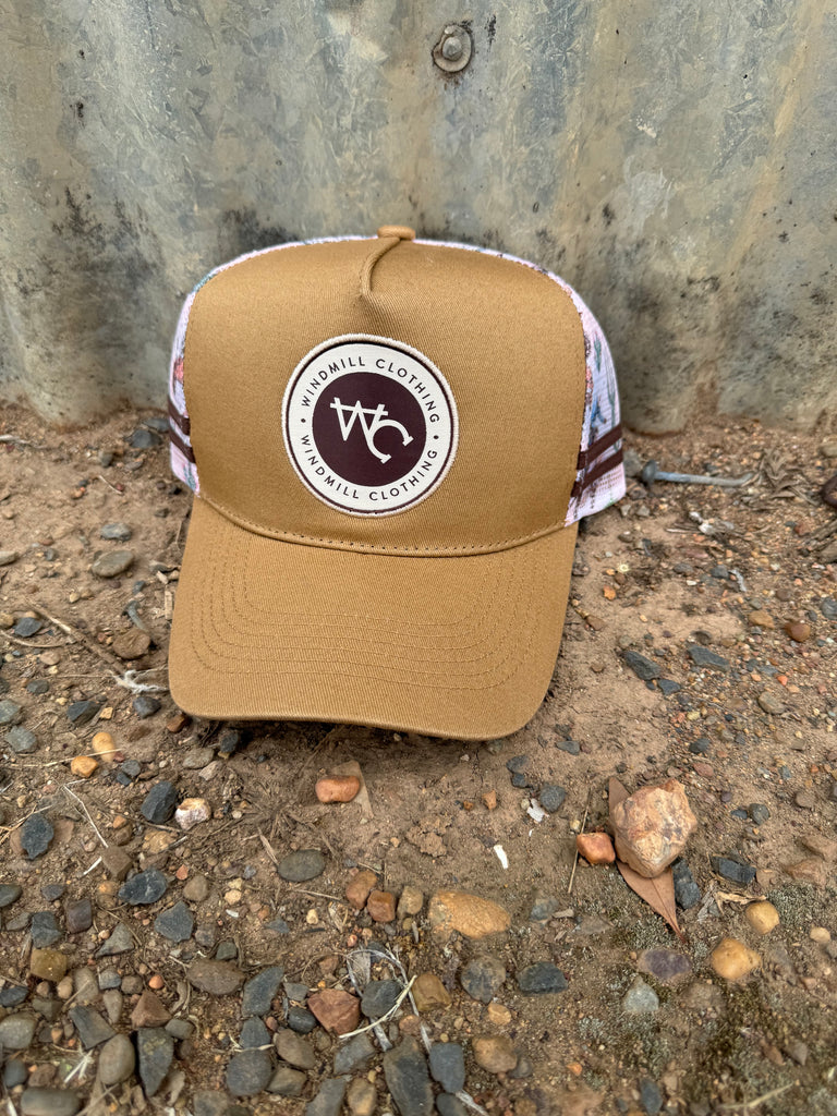 Little Toddlers / Youth / Adults Navy Caramel Bronc Caps-Little Windmill Clothing Co