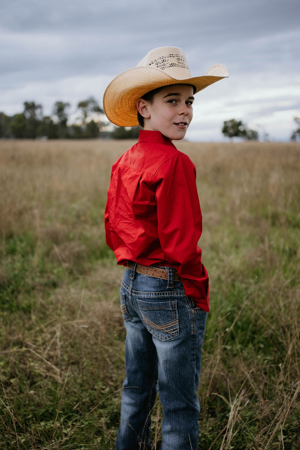 "All Rounder" Red Long Sleeve Shirt-Little Windmill Clothing Co