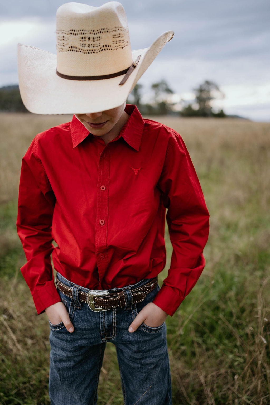 "All Rounder" Red Long Sleeve Shirt-Little Windmill Clothing Co