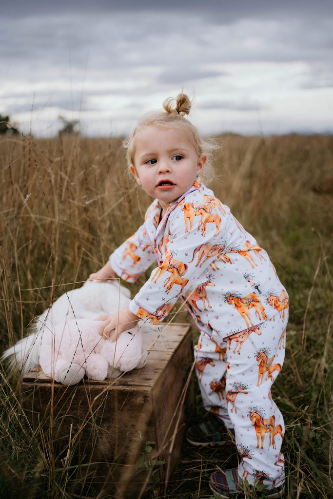 Magical Horse Lush Jersey Pyjamas-Little Windmill Clothing Co