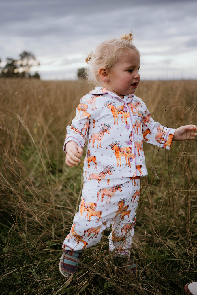 Magical Horse Lush Jersey Pyjamas-Little Windmill Clothing Co