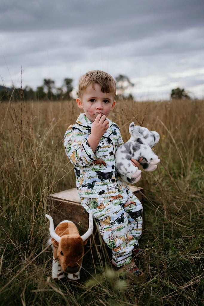 Cow Lovers Lush Jersey Pyjamas-Little Windmill Clothing Co