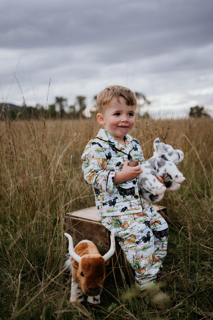 Cow Lovers Lush Jersey Pyjamas-Little Windmill Clothing Co