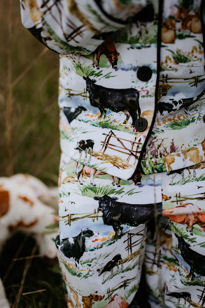 Cow Lovers Lush Jersey Pyjamas-Little Windmill Clothing Co