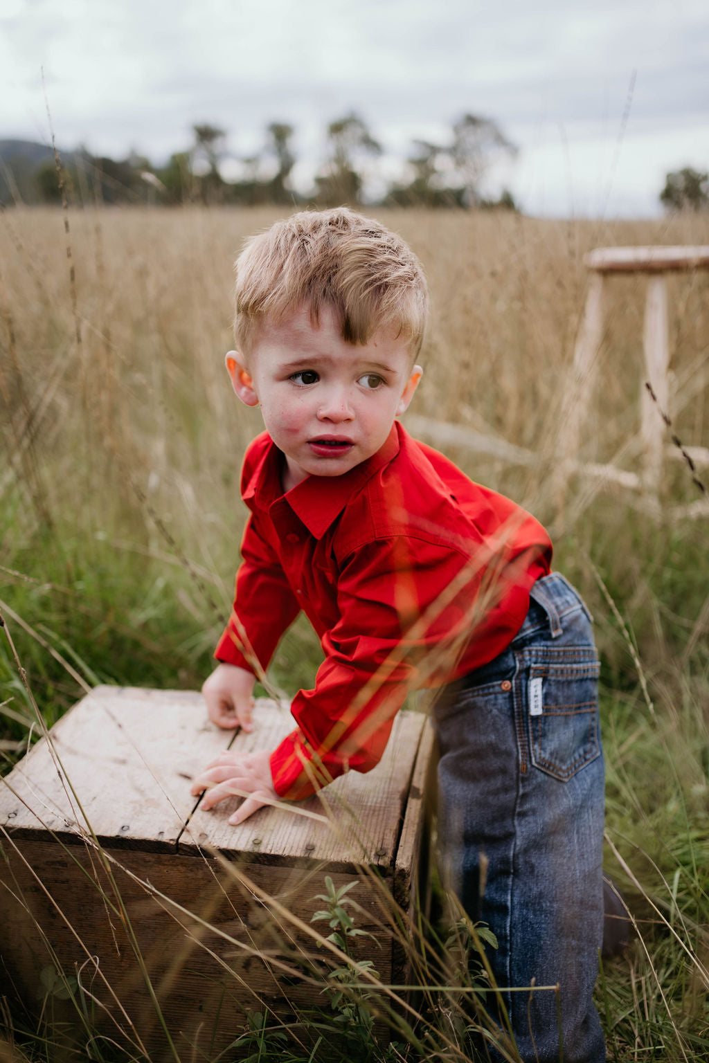 "All Rounder" Red Long Sleeve Shirt-Little Windmill Clothing Co