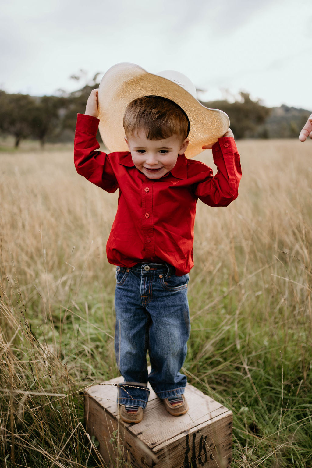 "All Rounder" Red Long Sleeve Shirt-Little Windmill Clothing Co