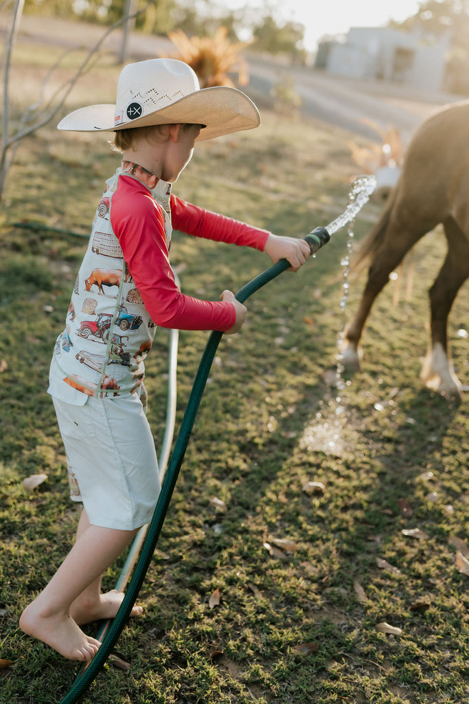 Ranchin' Rash Surf Shirt-Little Windmill Clothing Co
