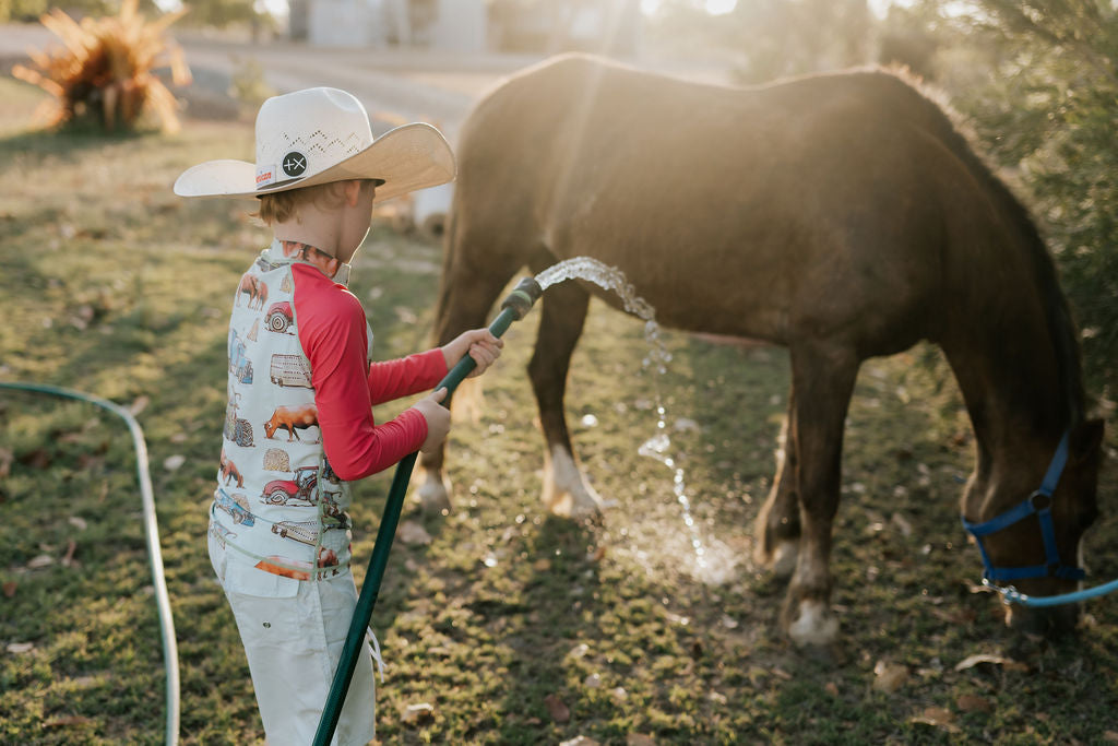 Ranchin' Rash Surf Shirt-Little Windmill Clothing Co