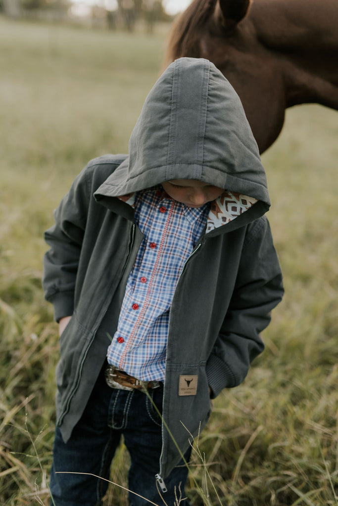 PRE-ORDER - Cotton Drill Jacket - Stone Grey-Little Windmill Clothing Co