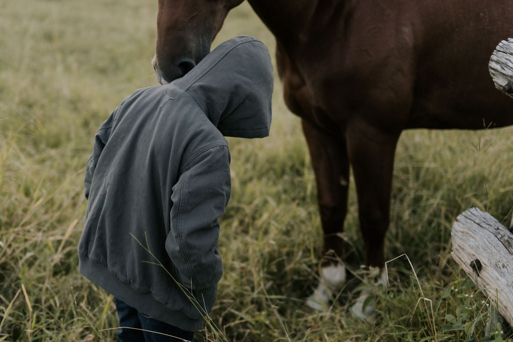 PRE-ORDER - Cotton Drill Jacket - Stone Grey-Little Windmill Clothing Co