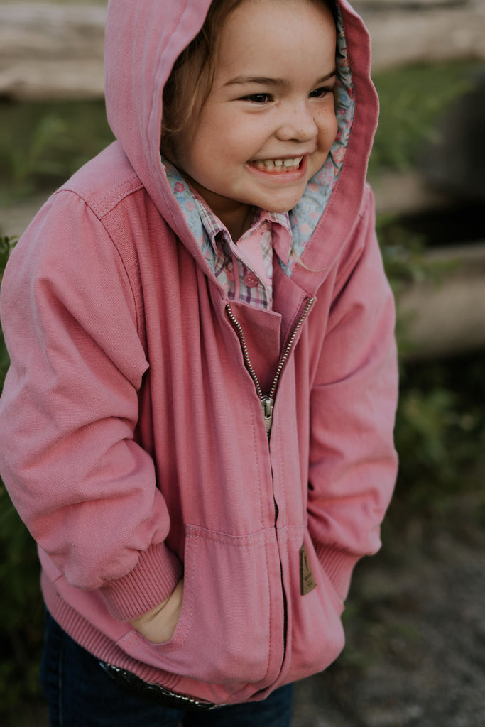 PRE-ORDER - Cotton Drill Jacket - Blossom Pink-Little Windmill Clothing Co