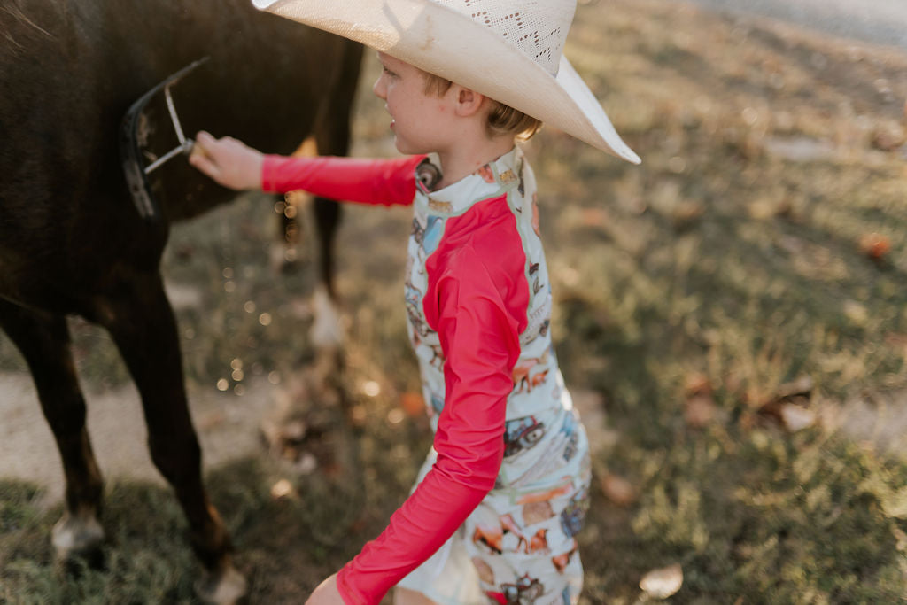 Ranchin' Rash Surf Shirt-Little Windmill Clothing Co