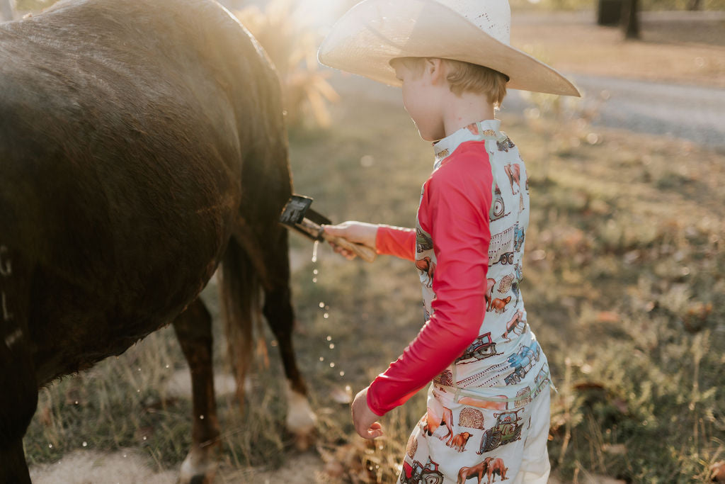 Ranchin' Rash Surf Shirt-Little Windmill Clothing Co
