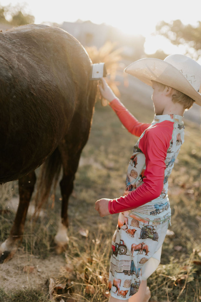 Ranchin' Board Shorts-Little Windmill Clothing Co