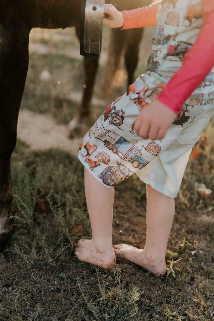 Ranchin' Board Shorts-Little Windmill Clothing Co