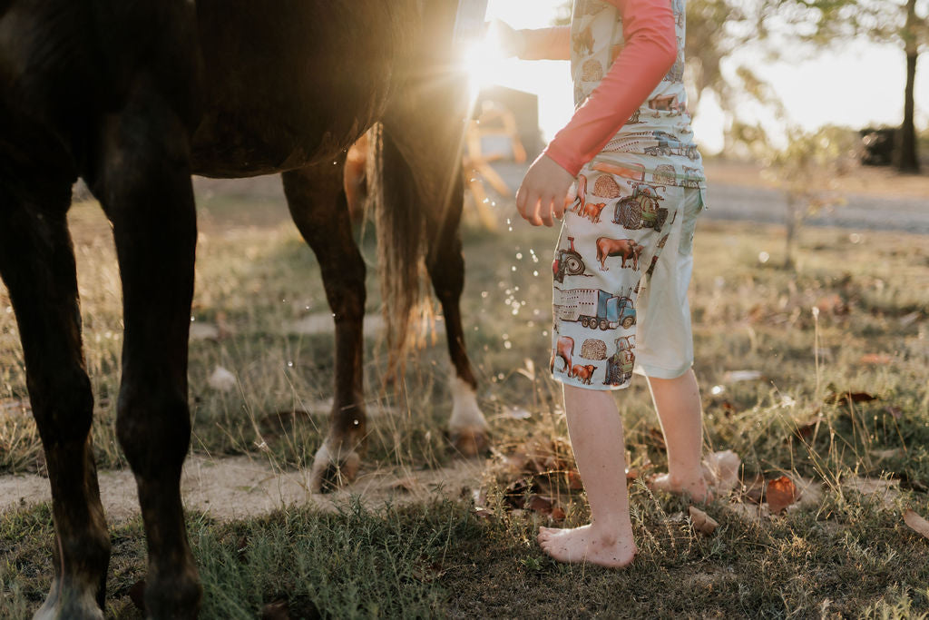 Ranchin' Board Shorts-Little Windmill Clothing Co