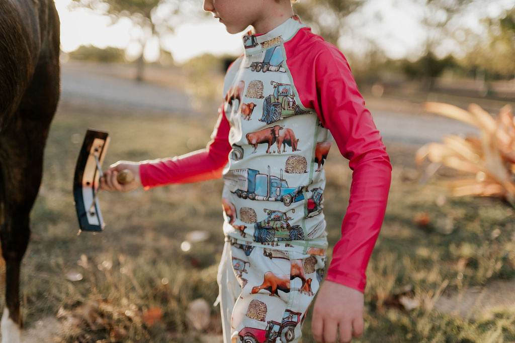 Ranchin' Rash Surf Shirt-Little Windmill Clothing Co