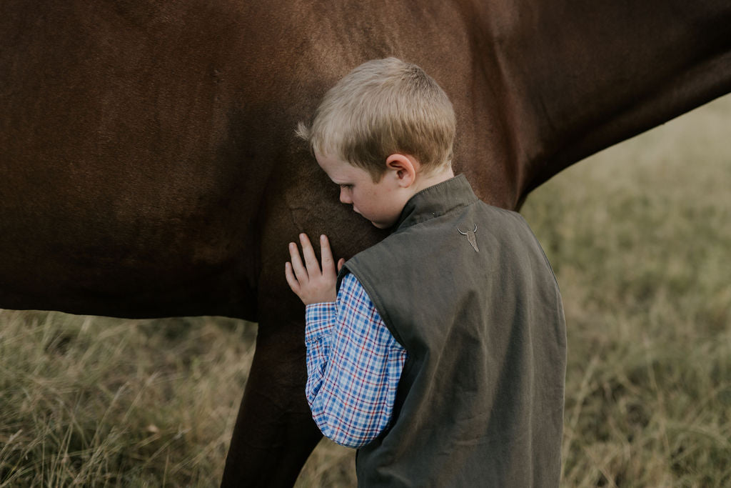 PRE-ORDER - Cotton Drill Vest - Stone Grey-Little Windmill Clothing Co