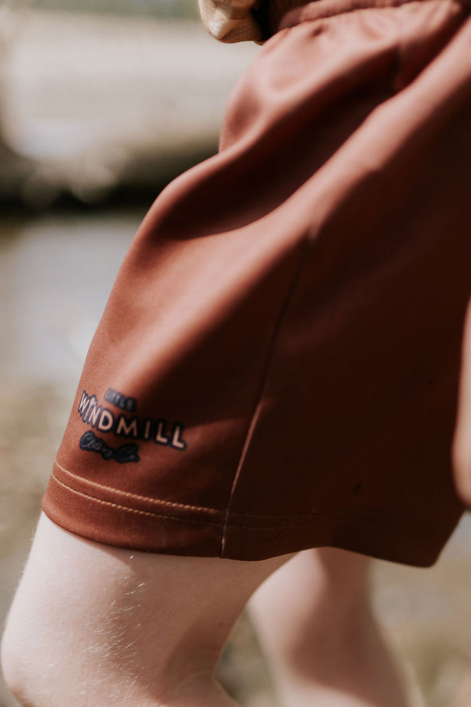 Dust Scene Bull Kids Footy Shorts-Little Windmill Clothing Co