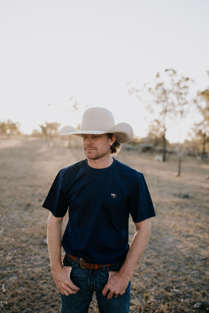 Printed WC Men's Tee - Storm Navy-Little Windmill Clothing Co