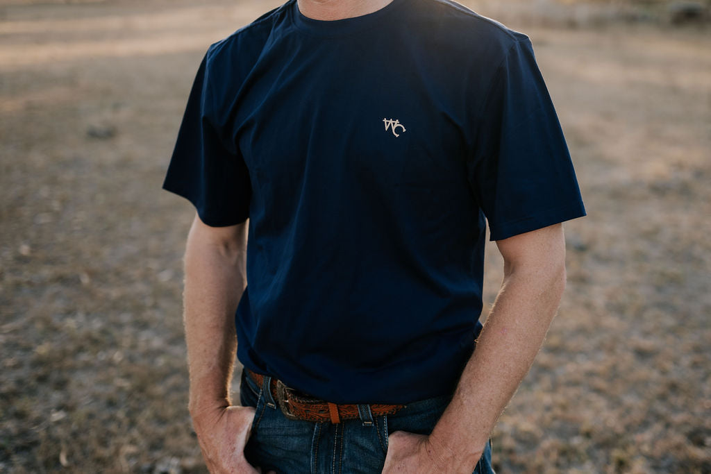 Printed WC Men's Tee - Storm Navy-Little Windmill Clothing Co