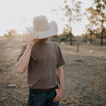 Printed WC Men's Tee - Dust-Little Windmill Clothing Co