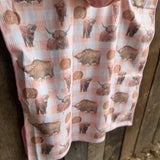 Peach Highlander KIDS Waffle Towel-Little Windmill Clothing Co