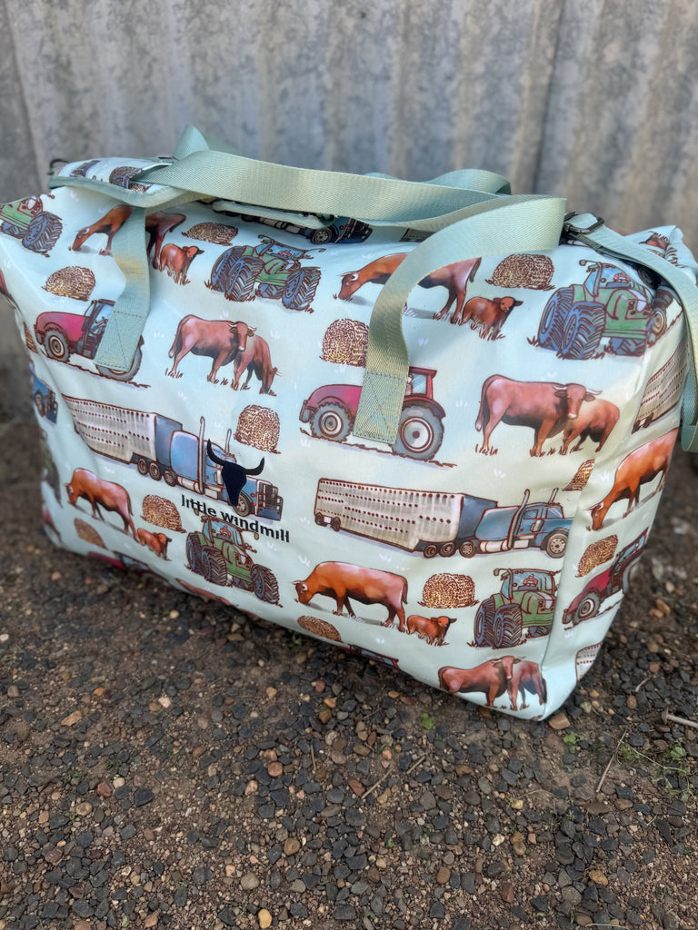 Farming Hard Duffle PVC Bag-Little Windmill Clothing Co