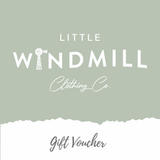 Little Windmill Clothing Co digital gift card for baby showers and celebrations, delivered instantly by email