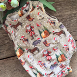 Christmas romper worn by baby showing adorable festive holiday style