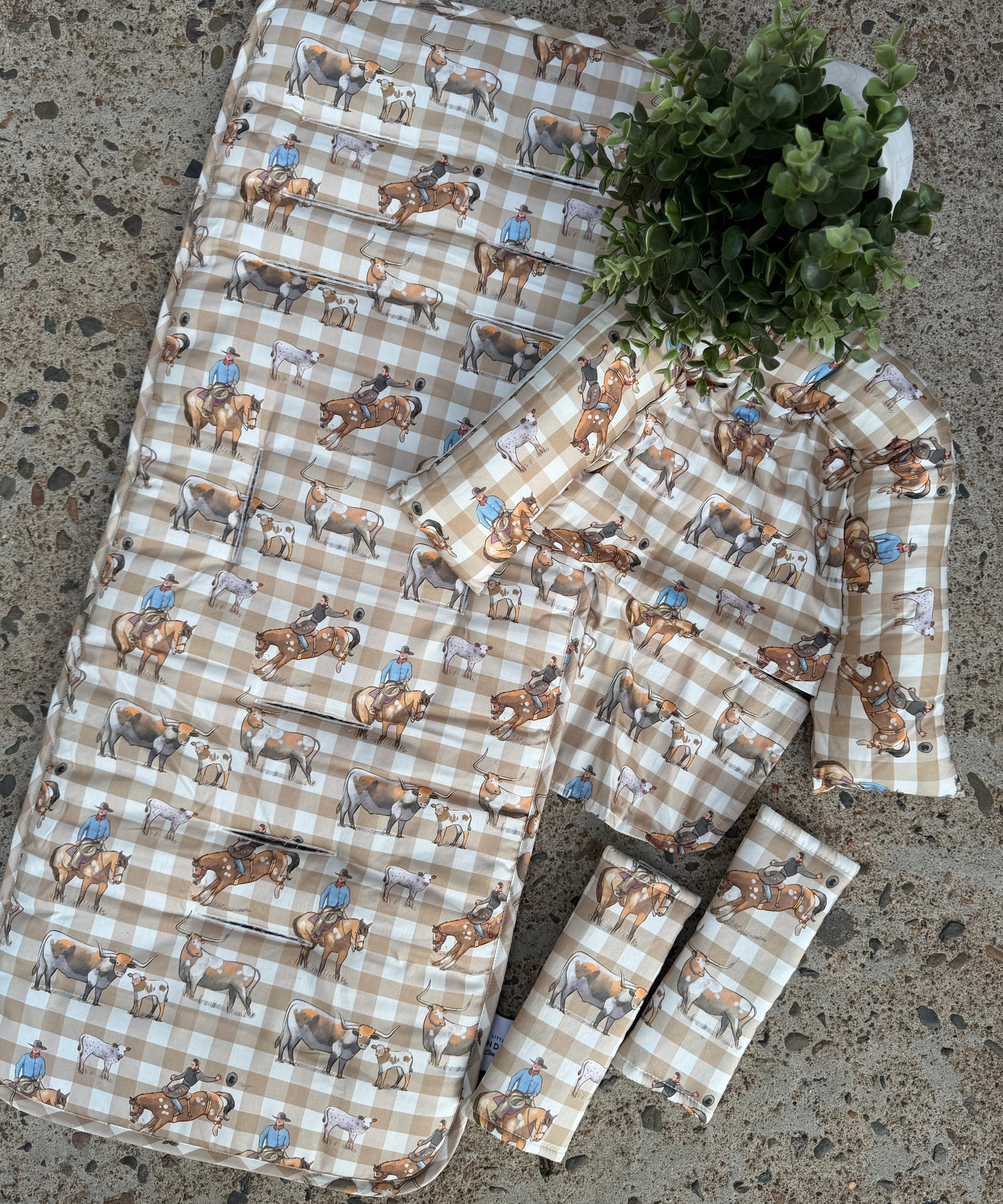 Cowboy Up Pram Liner Set
