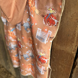 Bull Rider brown kids waffle towel fabric close-up showing quality soft waffle cotton texture