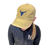 Baseball cap one size worn showing classic country baseball cap styled on head