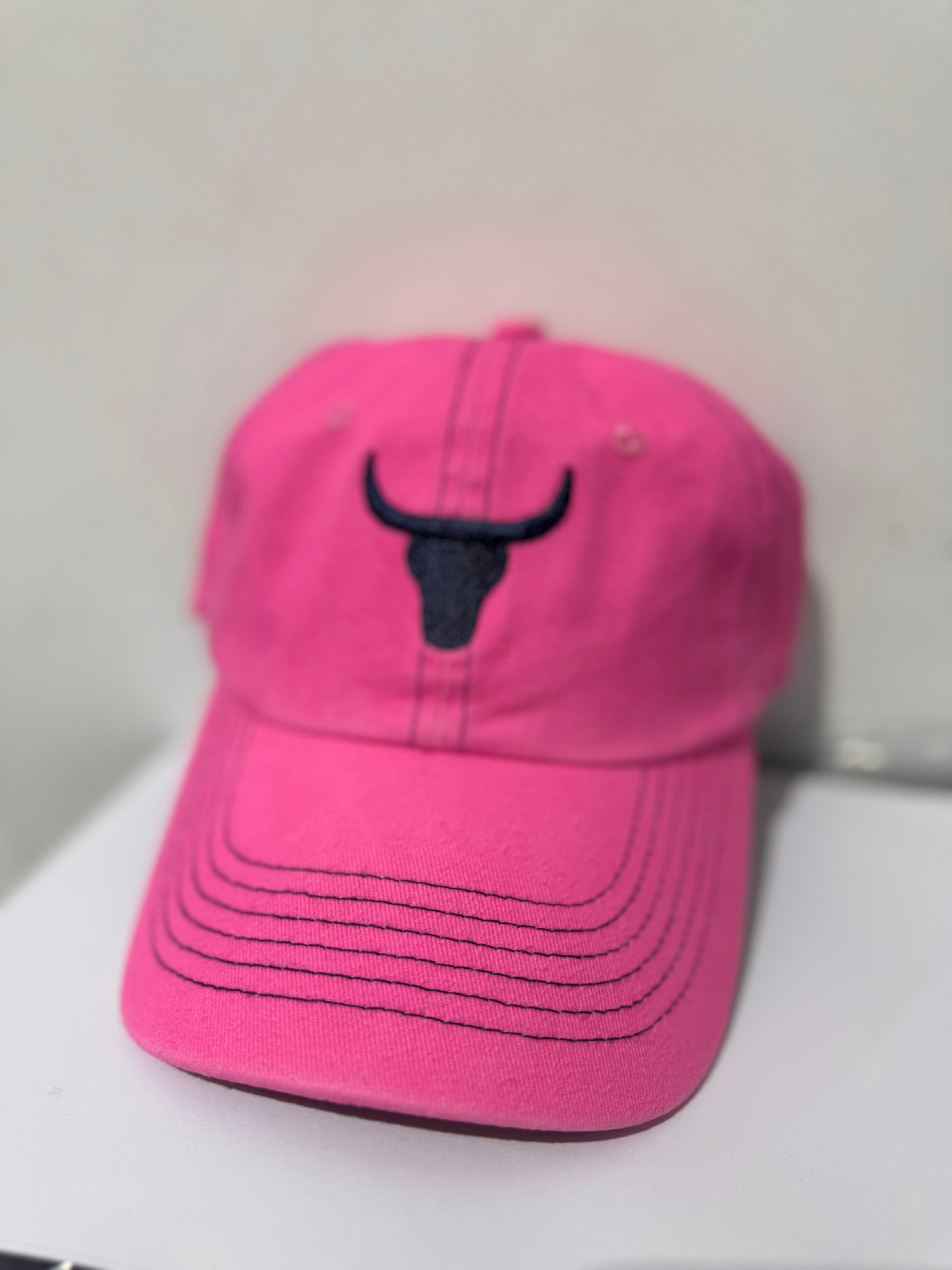 Baseball cap one size brim detail showing curved brim on country style cap