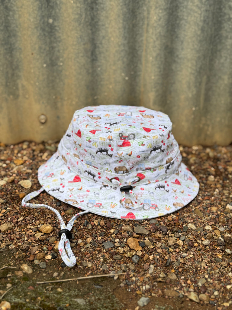 Adjustable Little Kids Bucket Farm Animals Style-Little Windmill Clothing Co