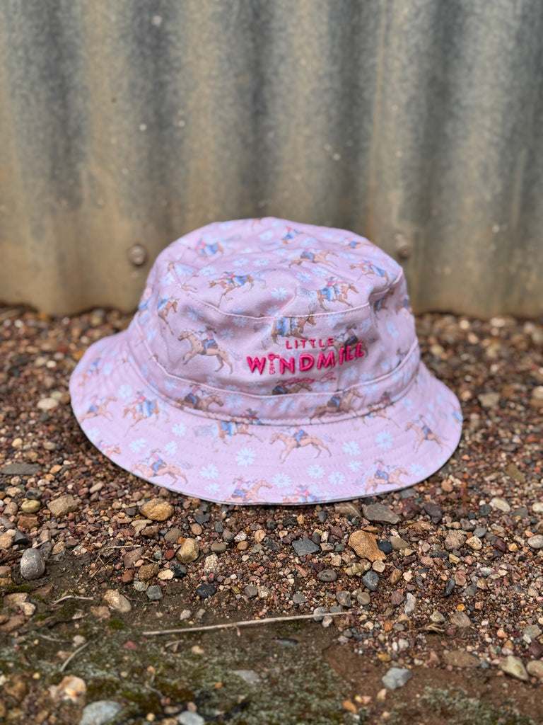 Adjustable Little Kids Bucket Chasing Cowgirl-Little Windmill Clothing Co