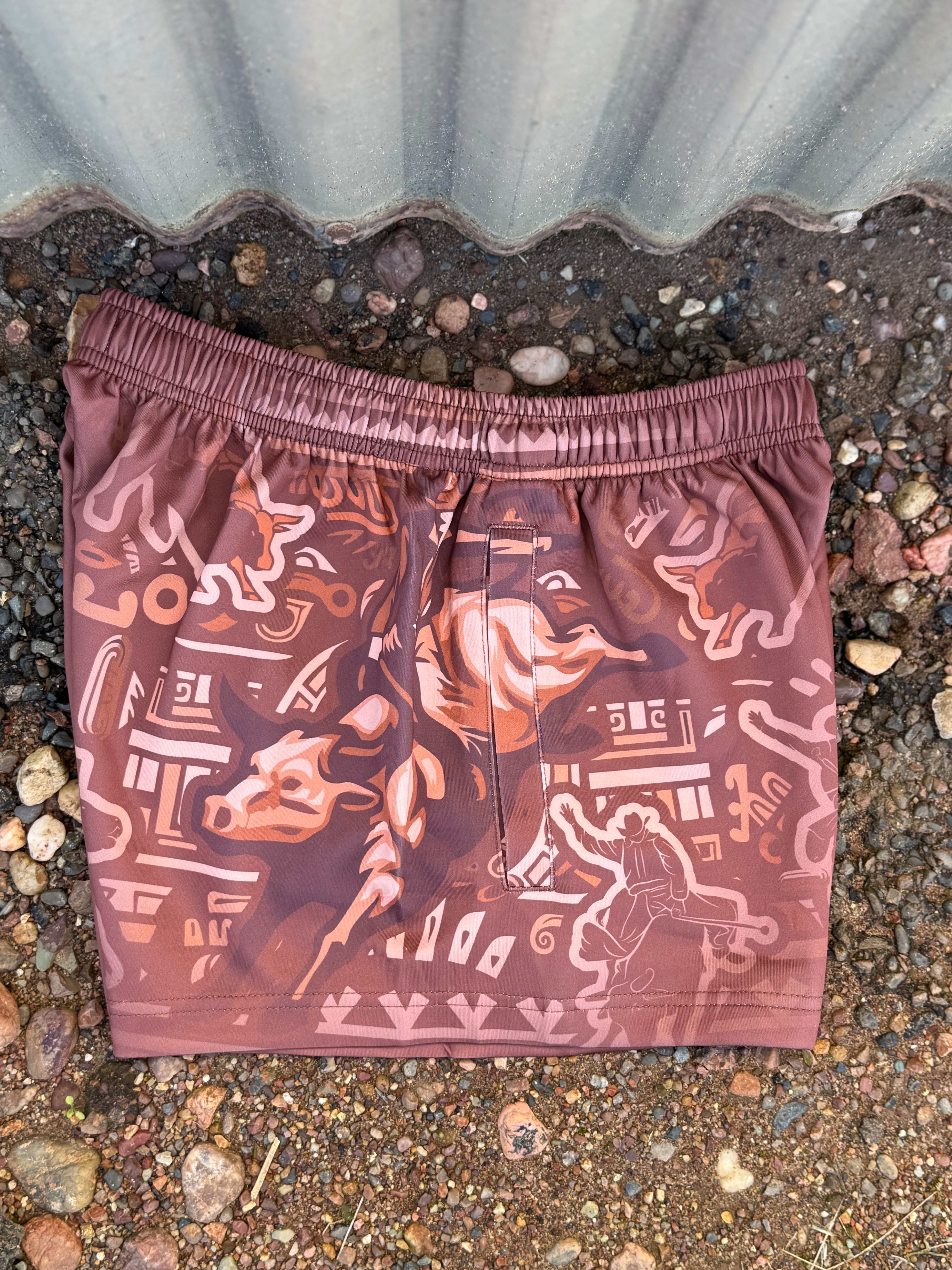 Dust Scene Bull Footy Shorts-Little Windmill Clothing Co