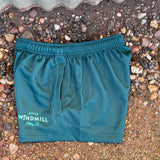Moss Green River Mens Footy Shorts-Little Windmill Clothing Co