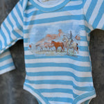 "Colt" Blue Stripe Cotton Jumpsuit-Little Windmill Clothing Co