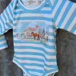 "Colt" Blue Stripe Cotton Jumpsuit-Little Windmill Clothing Co