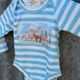 "Colt" Blue Stripe Cotton Jumpsuit-Little Windmill Clothing Co