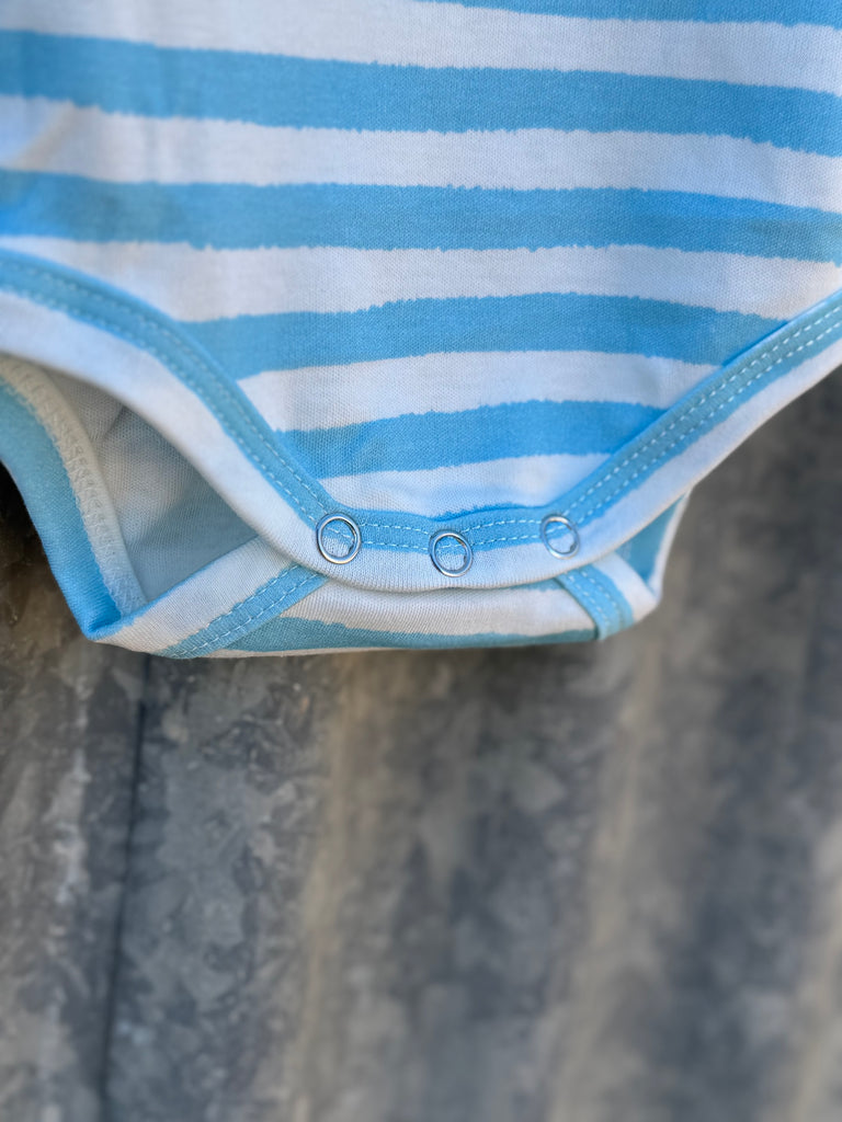 "Colt" Blue Stripe Cotton Jumpsuit-Little Windmill Clothing Co