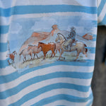 "Colt" Blue Stripe Cotton Jumpsuit-Little Windmill Clothing Co