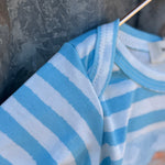 "Colt" Blue Stripe Cotton Jumpsuit-Little Windmill Clothing Co