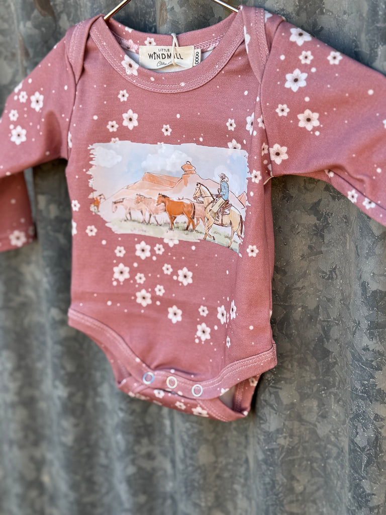 "Filly" Floral Cotton Jumpsuit-Little Windmill Clothing Co