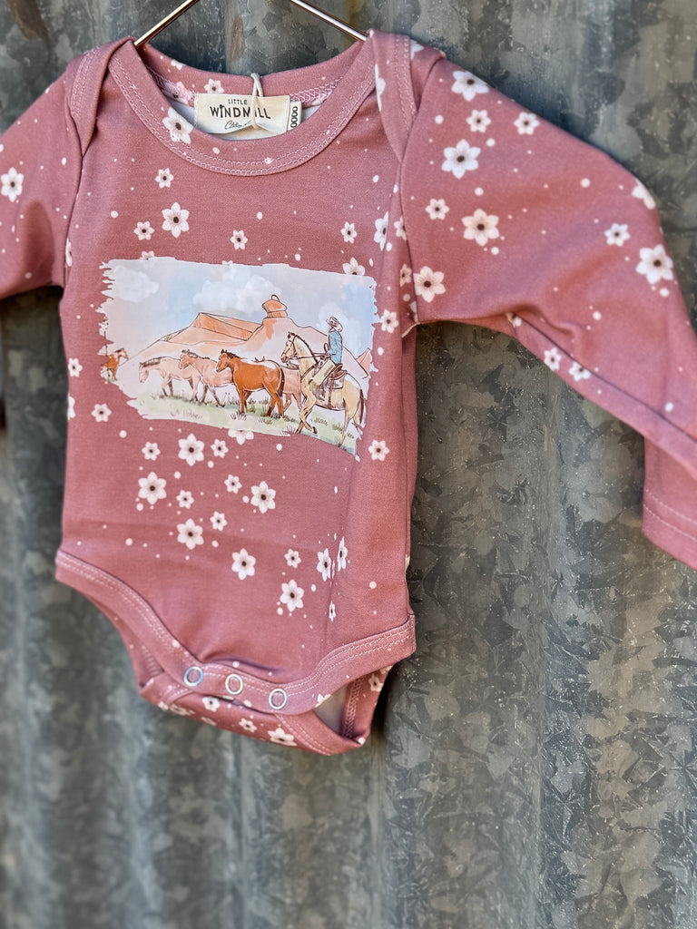 "Filly" Floral Cotton Jumpsuit-Little Windmill Clothing Co
