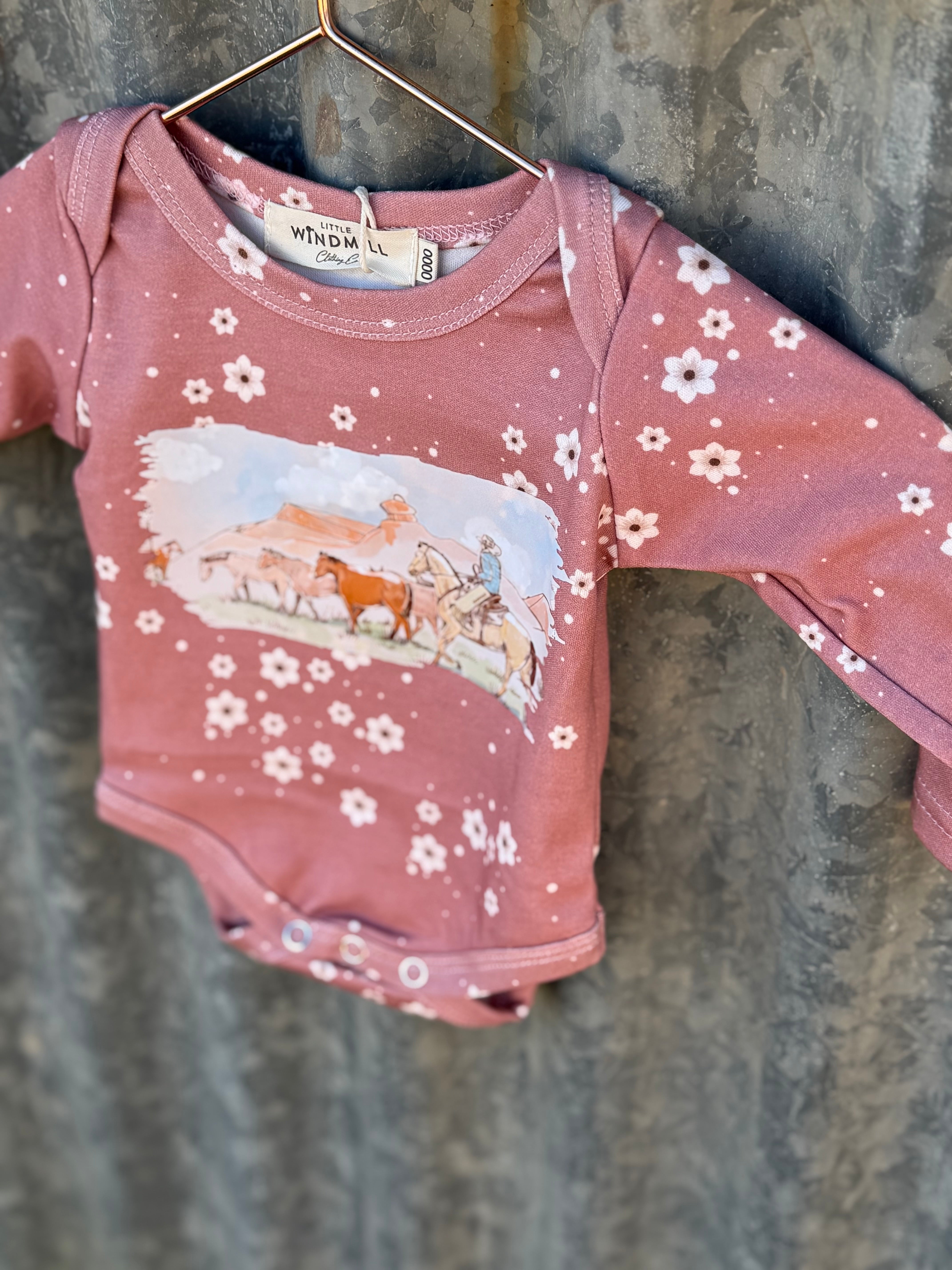 "Filly" Floral Cotton Jumpsuit-Little Windmill Clothing Co