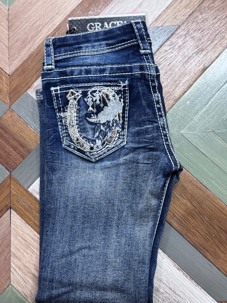 Grace In La Girls - Horse Shoe Dream Catcher-Little Windmill Clothing Co