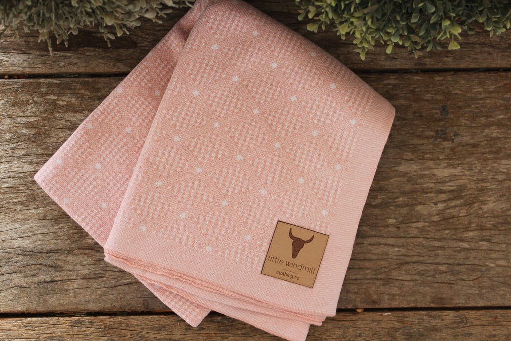 Ultra Soft Detailed Classic Baby Blanket-Little Windmill Clothing Co