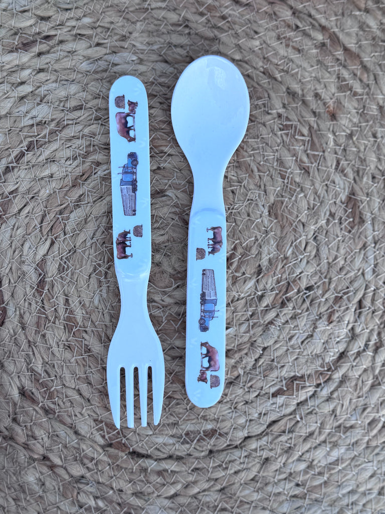 "Ranch Life" 5 Piece Melamine Dinner Set-Little Windmill Clothing Co